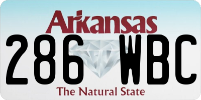 AR license plate 286WBC