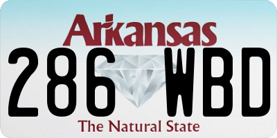 AR license plate 286WBD