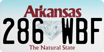 AR license plate 286WBF