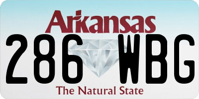 AR license plate 286WBG