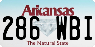 AR license plate 286WBI