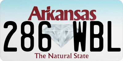 AR license plate 286WBL