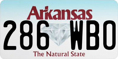 AR license plate 286WBO