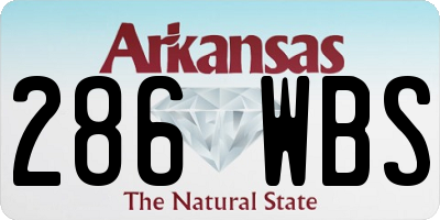 AR license plate 286WBS