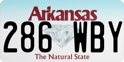 AR license plate 286WBY