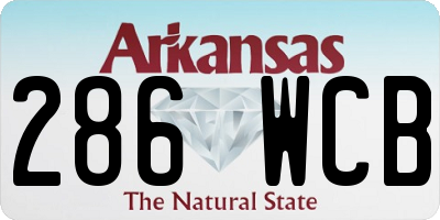 AR license plate 286WCB