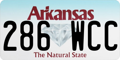 AR license plate 286WCC