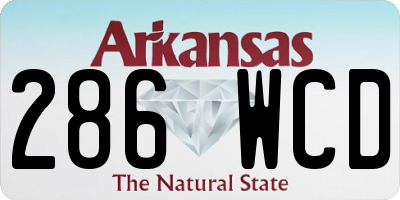 AR license plate 286WCD