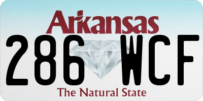 AR license plate 286WCF