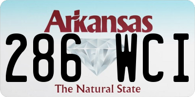 AR license plate 286WCI