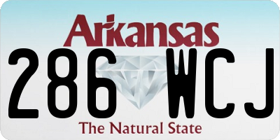 AR license plate 286WCJ