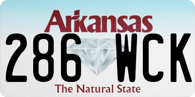 AR license plate 286WCK