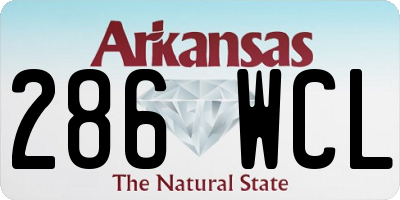 AR license plate 286WCL