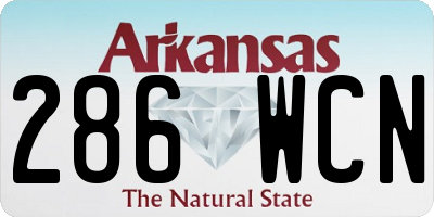 AR license plate 286WCN