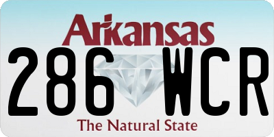 AR license plate 286WCR