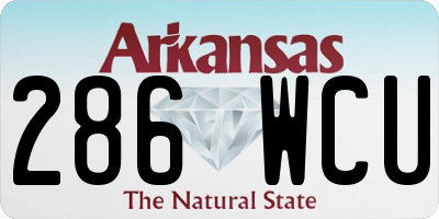 AR license plate 286WCU