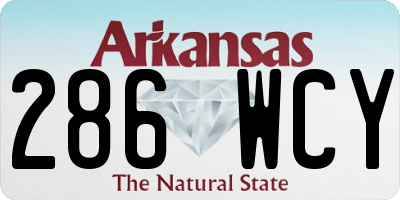 AR license plate 286WCY