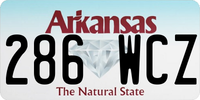 AR license plate 286WCZ