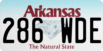 AR license plate 286WDE