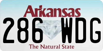 AR license plate 286WDG