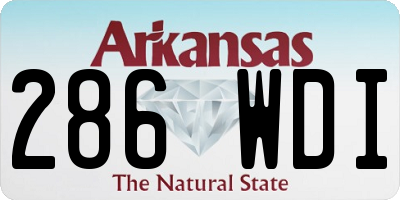 AR license plate 286WDI