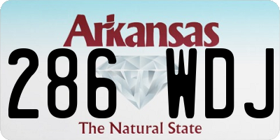 AR license plate 286WDJ