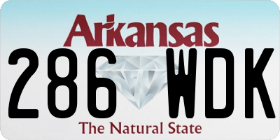 AR license plate 286WDK