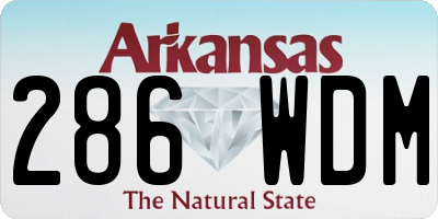 AR license plate 286WDM