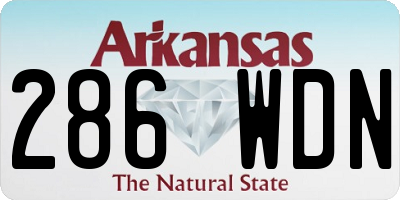 AR license plate 286WDN