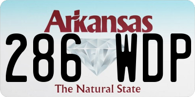 AR license plate 286WDP