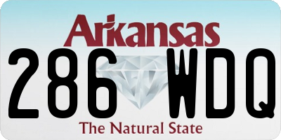 AR license plate 286WDQ