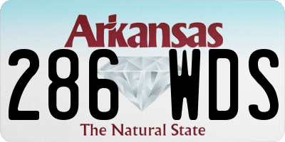 AR license plate 286WDS