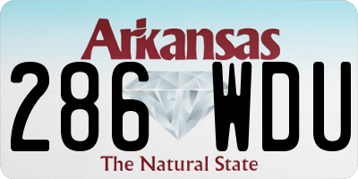 AR license plate 286WDU