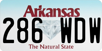 AR license plate 286WDW
