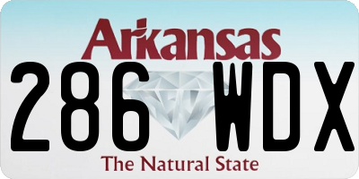 AR license plate 286WDX
