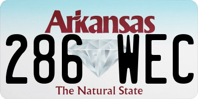 AR license plate 286WEC
