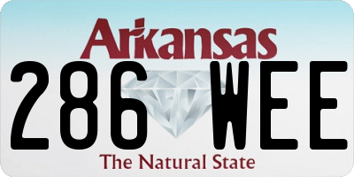 AR license plate 286WEE