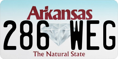 AR license plate 286WEG