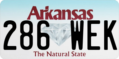 AR license plate 286WEK