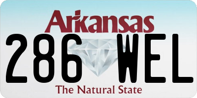 AR license plate 286WEL