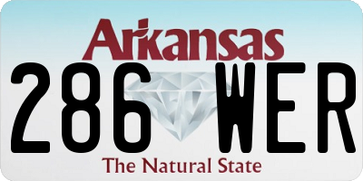 AR license plate 286WER