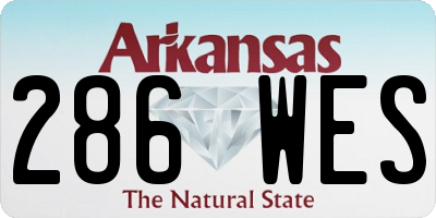 AR license plate 286WES