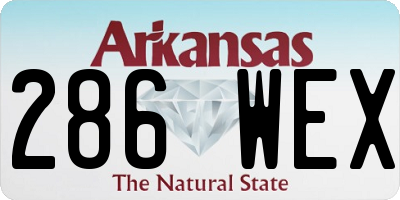AR license plate 286WEX