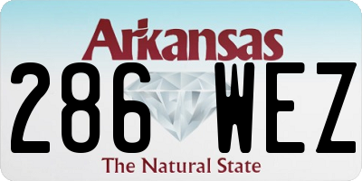 AR license plate 286WEZ