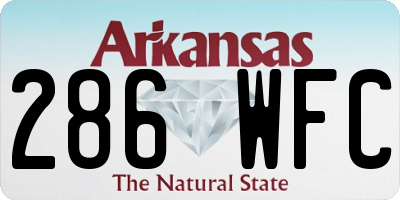 AR license plate 286WFC