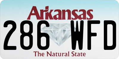 AR license plate 286WFD