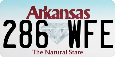 AR license plate 286WFE