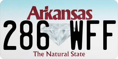 AR license plate 286WFF