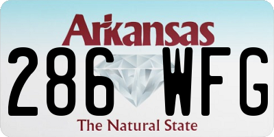 AR license plate 286WFG