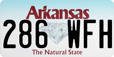 AR license plate 286WFH